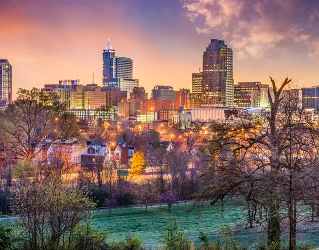 skyline view of Raleigh