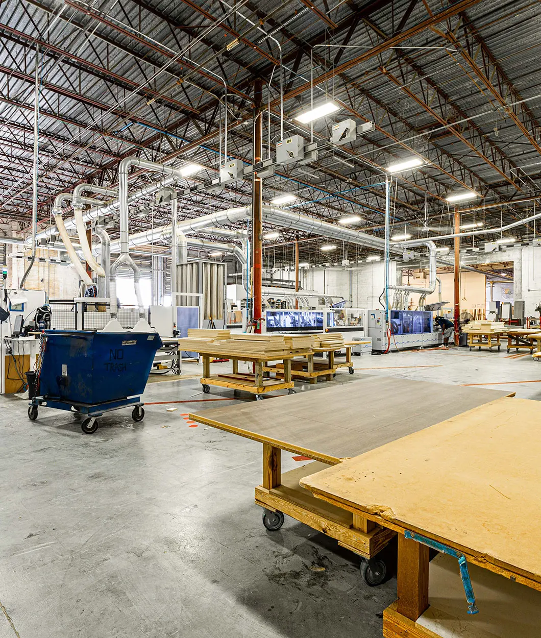 factory ready for the start of the day