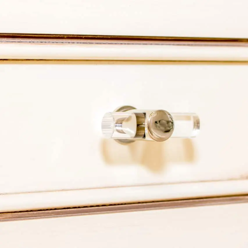 resin and metal knob