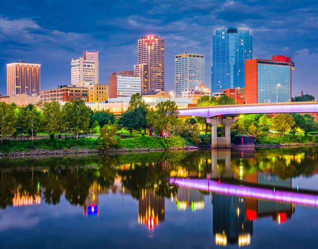 skyline of Little Rock