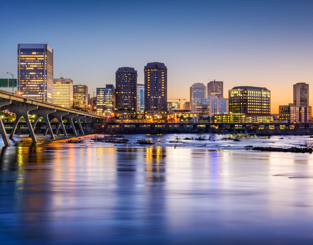 skyline view of Richmond