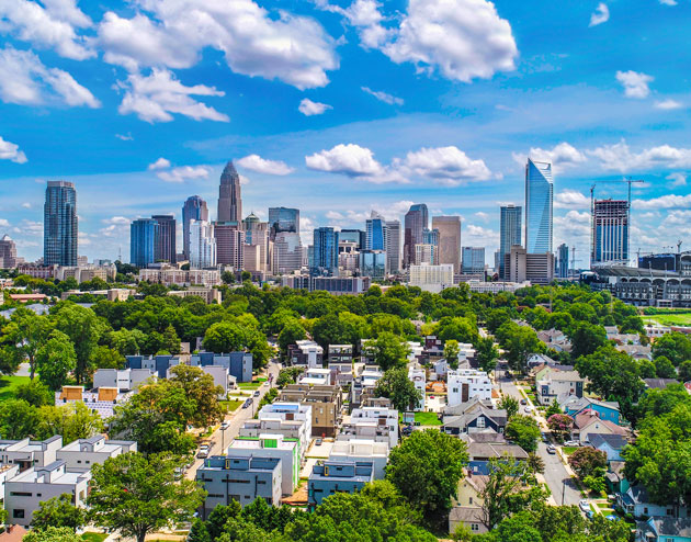 charlotte skyline view